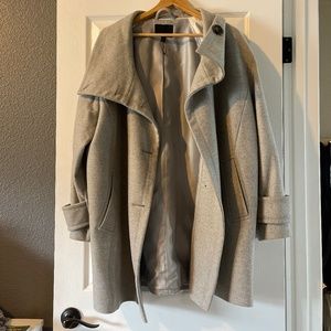 Banana Republic Grey Wool Double Breasted Coat